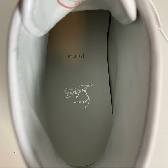 LIMITED EDITION Christian Louboutin High Top Sneaker Sz 41.5 Dolan Strass Trash - Picture 14 of 15